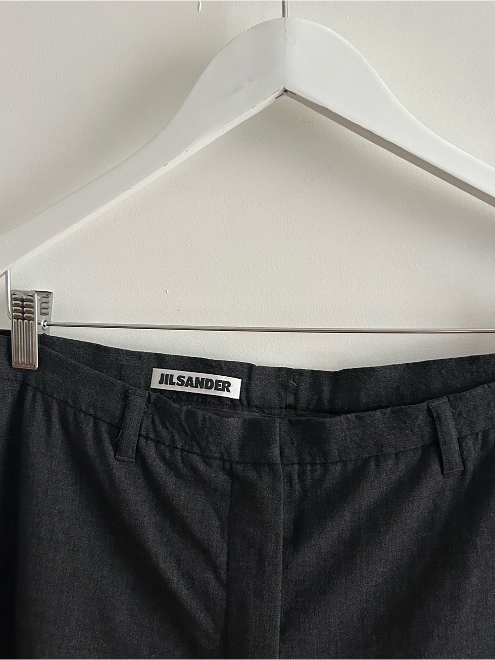 JIL SANDER oversized mid to low rise wool blend trousers slacks pants